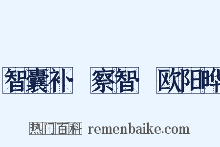 智囊补·察智·欧阳晔是什么意思的图片